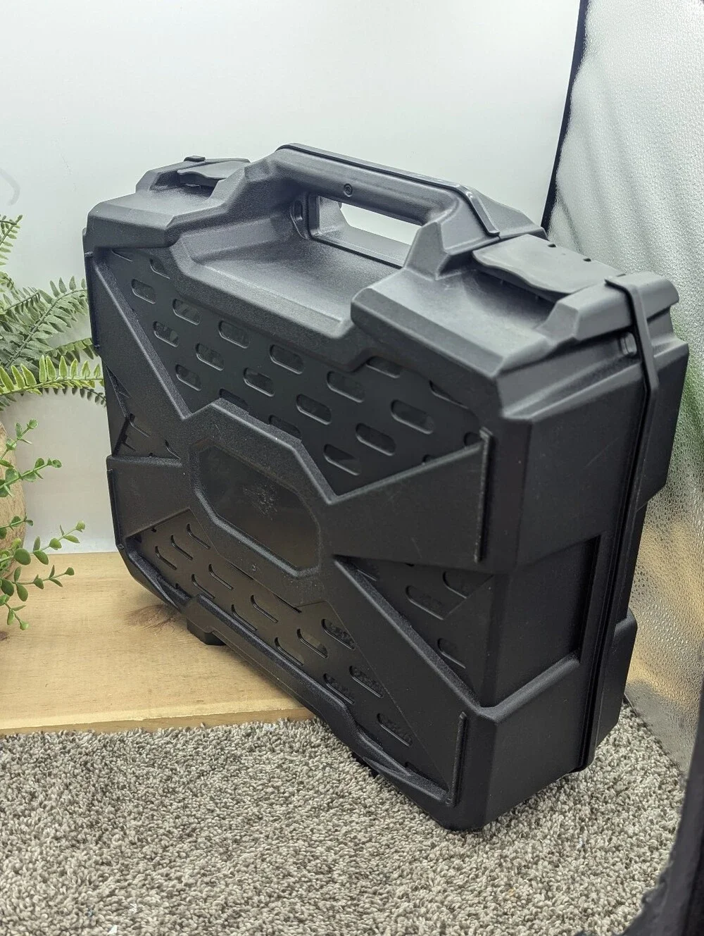 CaseMatix Hard Shell Travel Case, 6”H x 13”W x 16”D, Black